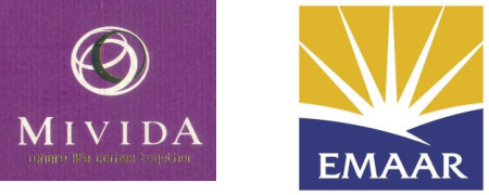 Project identity: Mivida and Emaar logos