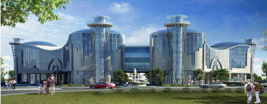 Architectural rendering of the 1,800 m² office building